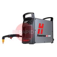 087196 Hypertherm Powermax 85 SYNC Plasma Cutter with 75° 7.6m Hand Torch, 400v CE