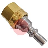 30100110 GasiQ Oxygen Male Quick Connector with Nut. G1/4