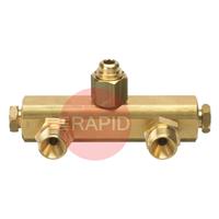 31120040 GasiQ Double Outlet Point T-Connection. G3/8