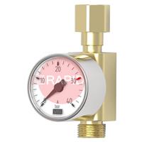 31120070 GasiQ In-Line Pressure Gauge. G3/8