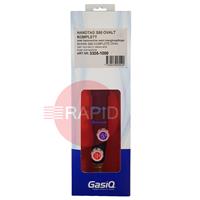 33051000 GasiQ S80 Oxy/Acetylene Complete Oval Shank Kit, with Non-Return Valves & Connection Nuts