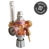 37374000 GasiQ Optimator I 300 Bar Argon/Mix Gas Saver Side Entry Regulator. 34Lpm. NEVOC Cylinder Connection. G3/8