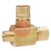 37910001 GasiQ Safety Valve T-Piece. G1/2