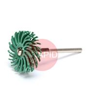 3M-27611 3M Scotch-Brite 25mm Radial Bristle Disc RB-ZB 50 Grit Green (Box of 24)