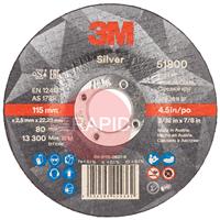 3M-51800 3M Silver Depressed Cut-Off Wheel 115mm x 2.5mm x 22.23mm (Box of 25)