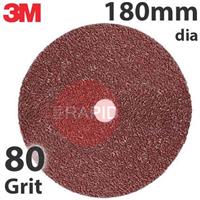 3M-89724 3M 782C Fibre Disc, 180mm Diameter, 80+ Grit, Box of 25