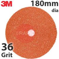 3M-89732 3M 787C Fibre Disc, 180mm Diameter, 36+ Grit, Box of 25