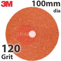 3M-89741 3M 787C Fibre Disc, 100mm Diameter, 120+ Grit, Box of 25