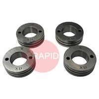 4015766 PATON K-Groove Feed Roller Set of 4 - Flux Cored Wire: 2.0 - 2.4mm (4 Roll Drive)