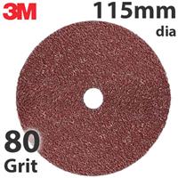 3M-89722 3M 782C Fibre Disc, 115mm Diameter, 80+ Grit, Box of 25
