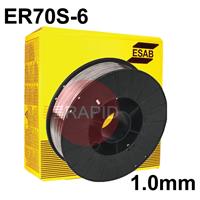 A18105P ESAB AristoRod 12.50 Premium A18 (ER70S-6) Mig Wire for Steel. 1.0mm Diameter 5kg Spool