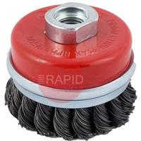 ABWB07010T1.5 Abracs Twist Knot Cup Brush 70mm Diameter x M10 Thread (Pack of 5)