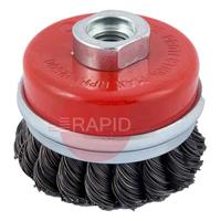 ABWB07014T-1 Abracs Twist Knot Cup Brush 70mm Diameter x M14 Thread (Single)