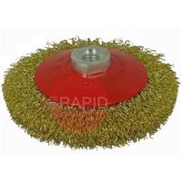 ABWBB115M14C Abracs Bevelled (Conical) Brush, 115mm Diameter x M14 Crimp