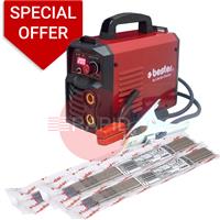 B18258-1 Lincoln Bester 210-ND MMA Inverter Arc Welder, with 3m Arc Leads & Free Electrode Pack - 230v, 1ph