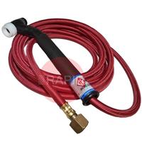 CK-CK1712RSFFX CK17 Flex Head Gas Cooled TIG Torch With 1pc 4m Superflex Cable, G3/8