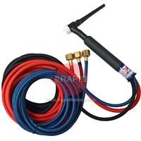 CK-CK1812SFFX CK18 3 Series Water-Cooled 350 Amp TIG Torch with 4m Superflex Cables & G3/8