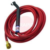 CK-CK2412RSFFX CK24 Flex Head Gas-Cooled 80 Amp TIG Torch With 1pc 4m Superflex Cable. G3/8