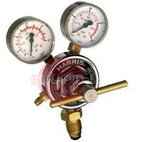 H1385 Harris 925 Inert Gas Regulator 10 Bar, Single Stage Two Gauge Heavy Duty 300 Bar Inlet, with Flair Nipple Outlet