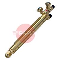 H3128 Harris 198-2TR35 Three Hose 35 x 250mm Barrel Machine Cutting Torch with Rack. For Acetylene.