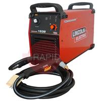 K12039-1 Lincoln Tomahawk 1538 Plasma Cutter 7.5m Hand Torch, 3ph 35mm Cut 50mm Severance Capability, 3 Year Warranty  400V CE.