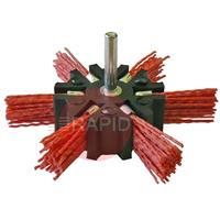 NYSTRIPRED Abracs 100mm Filament Strip Brush - Red/Coarse