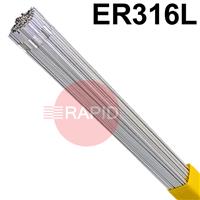 SIF-T316L SIFSteel 316L Stainless Steel TIG Wire, 1000mm Cut Length - AWS A5.9 ER316L. 1Kg Pack