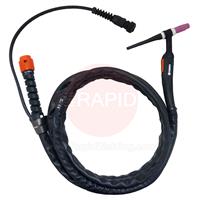 TX165G Kemppi Flexlite TX K5 165G Air Cooled 160 Amp TIG Torch, with 70° Angle Neck - 7 Pin