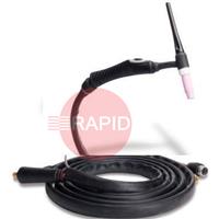 W000278901 Lincoln WTT2 18 EB Water-Cooled TIG Torch with 5 Pin Plug, 8m