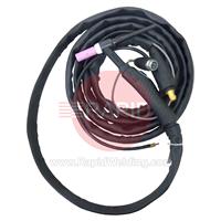 W000278915 Lincoln WTT2 26 EB Air-Cooled TIG Torch with 5 Pin Plug, 8m