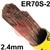 SP012584  Esab OK Tigrod 12.62 Steel Tig Wire, 2.4mm Diameter x 1000mm Cut Lengths - AWS A5.18 ER70S-2. 5.0kg Pack