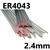 W10430-25-4M  4043 (NG21) Aluminium Tig Wire, 2.4mm Diameter x 1000mm Cut Lengths - AWS 5.10 ER4043. 2.5kg Pack