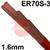 KP1696-1  Lincoln LNT 25 Steel Tig Wire, 1.6mm Diameter x 1000mm Cut Lengths - AWS A5.18 ER70S-3. 5.0kg Pack