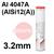19798  Lincoln AlSi12 Aluminium Electrodes 3.2mm Diameter x 350mm Long. 8.0kg Carton (Contains 4 x 2.0kg Packs). Al 4047A (AlSi12(A))