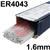 85108  Bohler Union ALSi 5 4043 Aluminium Tig Wire, 1.6mm Diameter x 1000mm Cut Lengths - AWS A5.10 ER4043. 2.5kg Pack