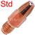 BinzelM8TipStd  Binzel M8 Contact Tip - Standard, 0.8mm - 2.4mm dia, 30mm long
