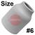 CK-2SG6  CK Super Cup - Gas Lens, Size #6, 53N60SC