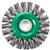 LES472811  Lessmann Twist Knot Wheel Brush 115 x 14mm 22.2mm Bore, 0.50 Stainless Steel Wire