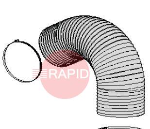 0000101907  Hose L=650mm /Ø 161mm, Including 2 Hose Clamps