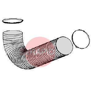 0000101914  Antistatic Hose L=1000mm /Ø 161mm, Including 2 Hose Clamps KUA-3, 4 ATEX