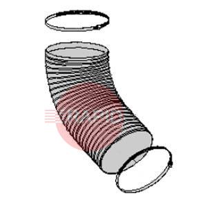 0000101995  Plymovent Hose L=330mm /Ø 100mm (White) Including 2 Tie-Wraps