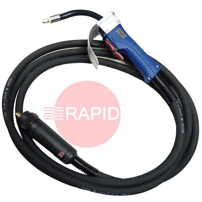013.D161  Binzel Alpha Flux 350s Mig Torch 4.5m Euro Fitting