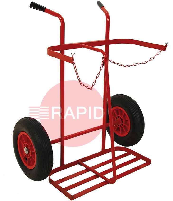 040742B  Trolley 16 Pneumatic Wheels Oxygen / Propane