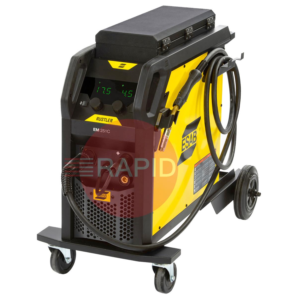 0448250880  ESAB Rustler EM 251C Compact MIG Inverter Welder Package - 230v, 1ph