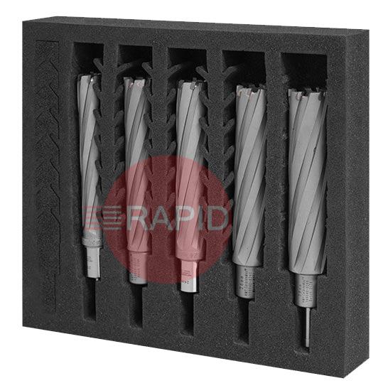 108040-SET  HMT CarbideMax 110 TCT Cutter InsertFoam 5 Piece Set (14, 18, 22, 24, 26mm + 2 Pilots)