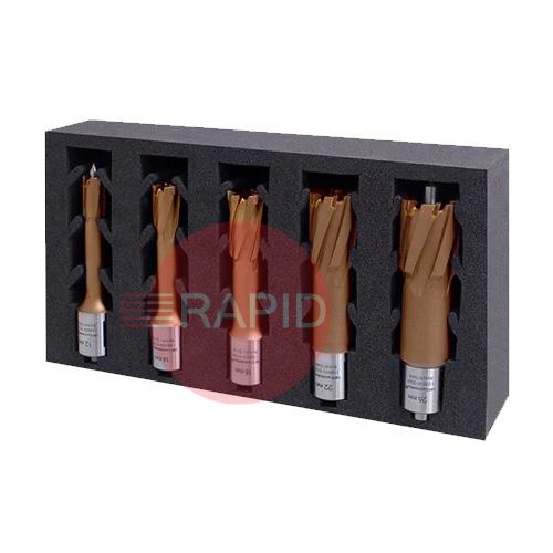 108070-SET2  HMT CarbideMax ULTRA 55 TCT Broach Cutter 5 Piece Set (18 - 26mm) & 2 Pilot Pins