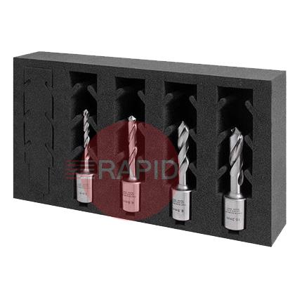 201070-SET  HMT HSS Silvermax Weldon Twist Drills InsertFoam 4 Piece Set (6, 8, 10, 12mm)