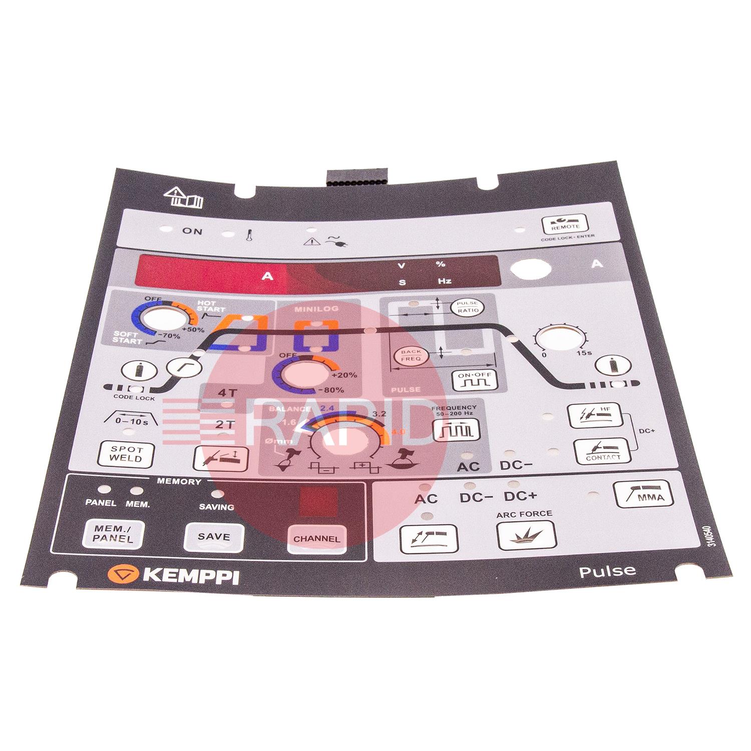 3140540  Kemppi MasterTig AC/DC Pulse Panel Membrane