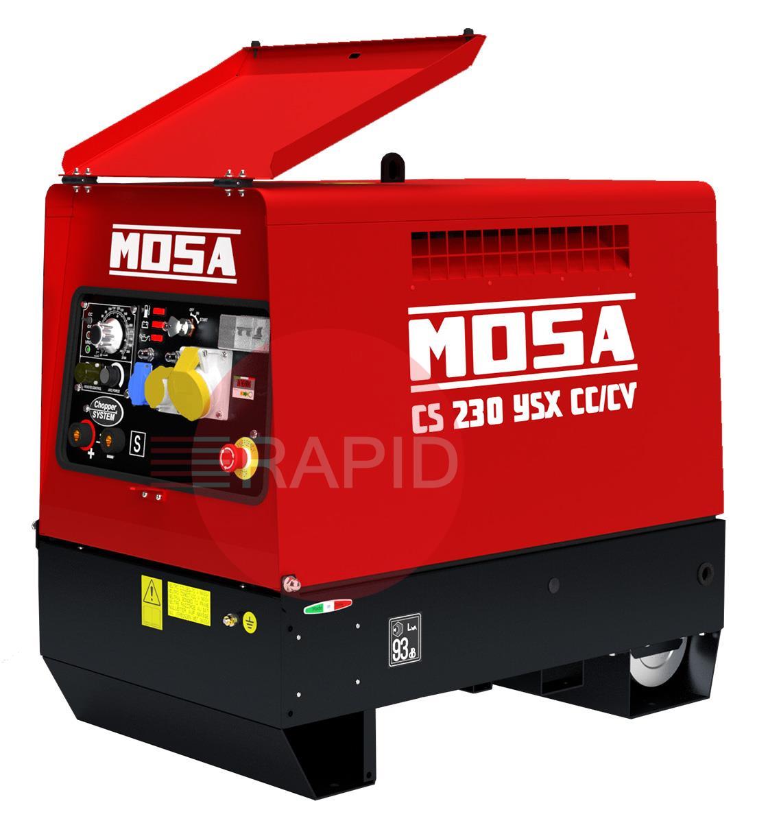 35.37298CVE  MOSA CS 230 YSX CC/CV Diesel Welding Generator - 210A, 110V/230V