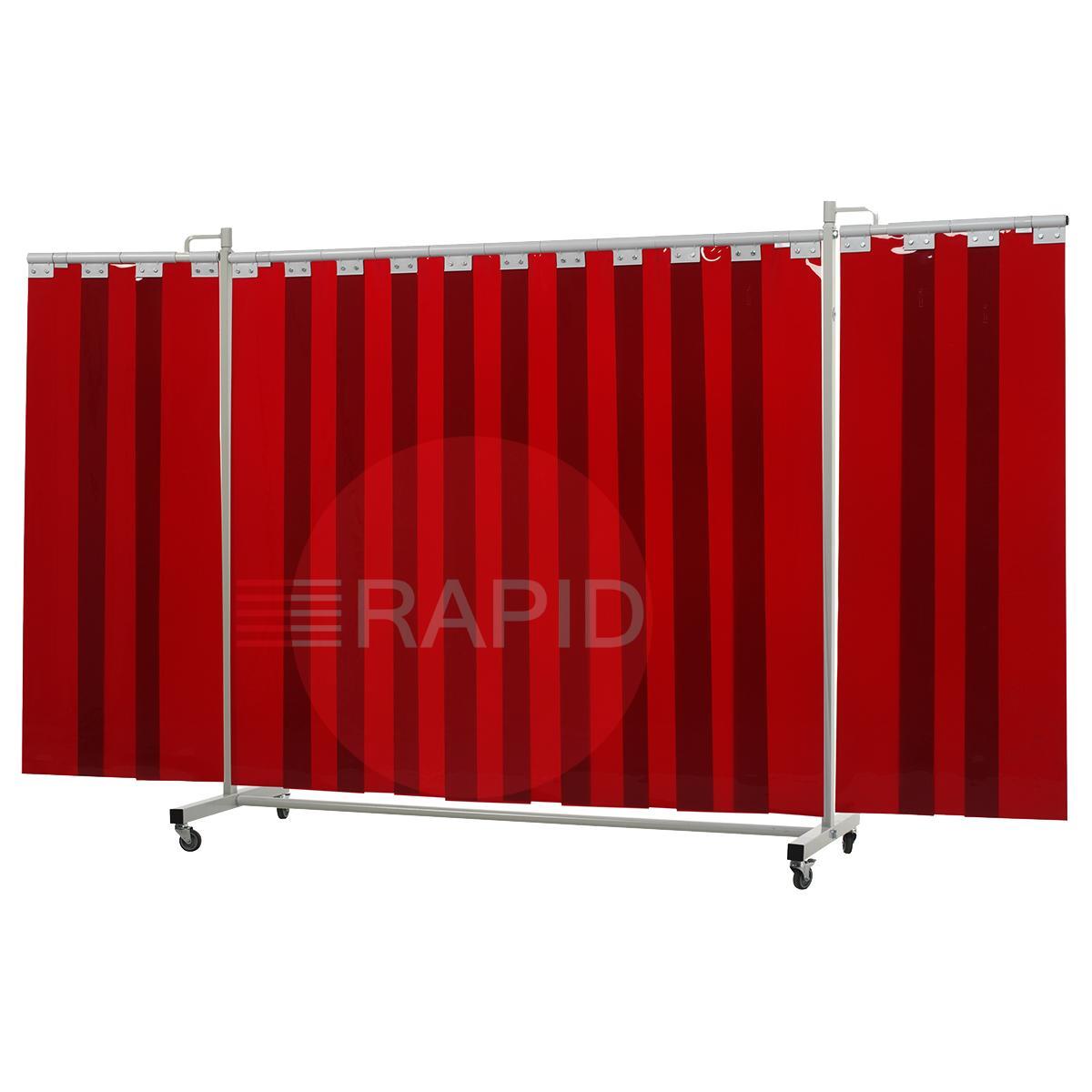 36.31.25  CEPRO Robusto Triptych Welding Screen with Orange-CE Strips - 3.6m Wide x 2.2m High, Approved EN 25980